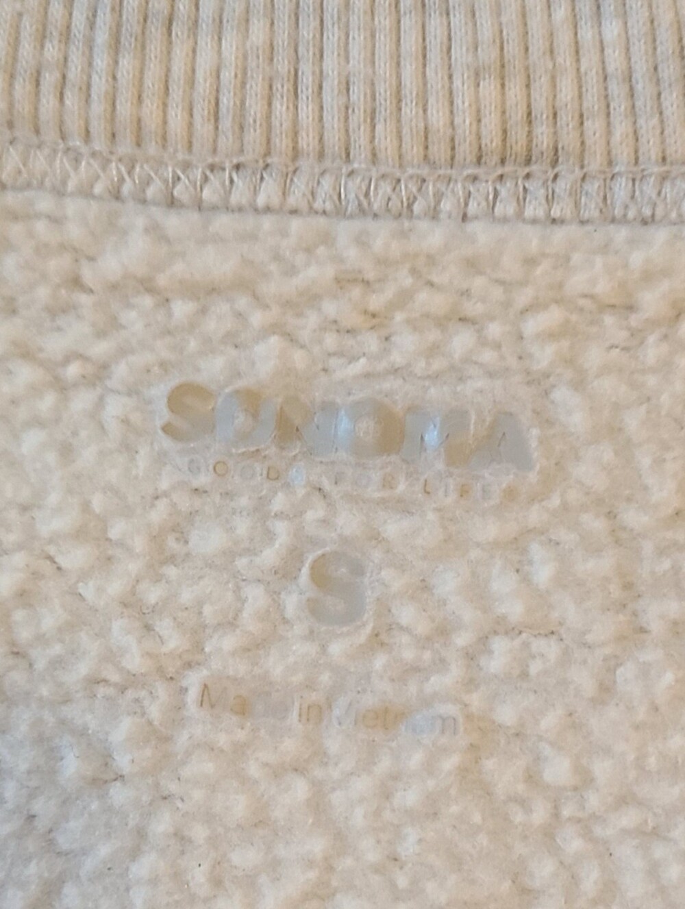 Sonoma Pullover V Neck Sweatshirt, Light Grey, Small - Picture 5 of 5